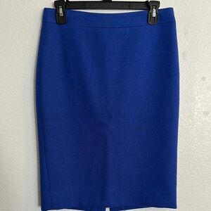 Royal Blue Knee-Length Pencil Skirt for Work